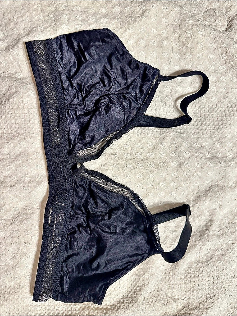 Black Bra mesh detailing